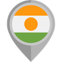 Country, Nation, flag, Niger, placeholder, flags DarkGray icon