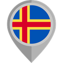 flag, placeholder, flags, Country, Nation, Aland Islands DarkGray icon