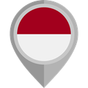 flag, Indonesia, placeholder, flags, Country, Nation DarkGray icon
