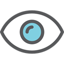 view, Visibility, Healthcare And Medical, medical, interface, Eye, visible DimGray icon