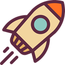 Rocket, transportation, transport, Space Ship, Rocket Ship, Space Ship Launch, Rocket Launch DarkSlateGray icon