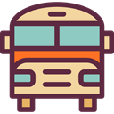 transportation, transport, vehicle, school bus, Automobile, Public transport DarkSlateGray icon