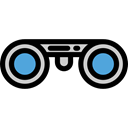 Binoculars, Eye, see, spy, Goggles, sight, Tools And Utensils Black icon