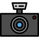 Camera, photo, photography, technology, electronics, photograph, photo camera DarkSlateGray icon