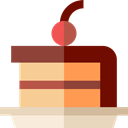 Dessert, sweet, Bakery, Piece Of Cake, cake, food, Food And Restaurant Black icon