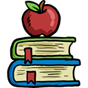Books, Library, education, reading, study, Literature, Apple Black icon
