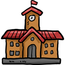 college, High School, Architecture And City, school, education, buildings Black icon