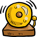 Alarm, bell, education, notification, Tools And Utensils, School Bell Gold icon