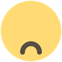 Face, smiley, sad, Frown, Emoji, expression, feeling Khaki icon
