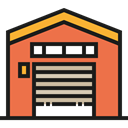 storage, industry, Stocks, stock, buildings, warehouse, Factories, Warehouses, Architecture And City Tomato icon