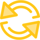 Multimedia, Arrows, Reload, refresh, Orientation, Direction, ui, Multimedia Option Gold icon