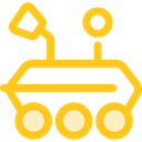science, transportation, transport, vehicle, Automobile, Moon Rover Gold icon