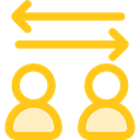 transfer, bidirectional, Arrows, right, Left, interface, Direction Gold icon