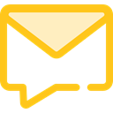 Email, envelope, Message, mail, Note, interface, Communications Gold icon