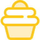food, cupcake, baked, Food And Restaurant, muffin, Dessert, sweet, Bakery Gold icon