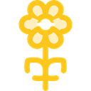 Flower, nature, petals, blossom, Botanical Black icon