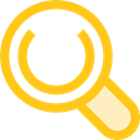 Loupe, Tools And Utensils, search, magnifying glass, zoom, detective Gold icon