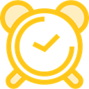 timer, alarm clock, Tools And Utensils, Clock, time Gold icon