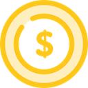 coin, Cash, Dollar, Currency, Business And Finance, Business, Money Gold icon