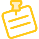 Note, interface, push pin, pinned, Piled, Business And Finance, Files And Folders Gold icon