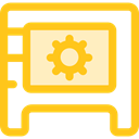 Business And Finance, open, security, Business, Bank, savings, Safebox, banking, Tools And Utensils Gold icon