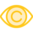 view, medical, interface, Eye, visible, Visibility, Healthcare And Medical Gold icon