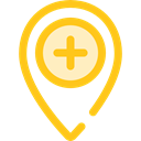 map pointer, Maps And Flags, Map Location, Map Point, Maps And Location, Healthcare And Medical, pin, placeholder, signs Gold icon
