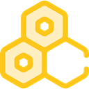 medical, education, Cells, Biology, Hexagon, Healthcare And Medical Gold icon