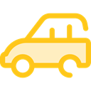 Automobile, Car, transportation, transport, vehicle Gold icon