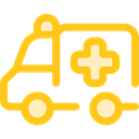 medical, transportation, transport, vehicle, Ambulance, emergency, Automobile Gold icon