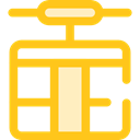 Cable, transportation, transport, Cabin, Ski Resort, Cable Car Cabin Gold icon