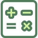 calculator, education, technology, maths, Calculating, Technological DimGray icon