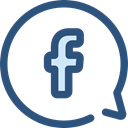 interface, Facebook, social media, social network, Message, Chat, Logo, Messenger, logotype, Logos, Communications DarkSlateBlue icon