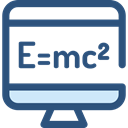 monitor, screen, science, education, physics, maths DarkSlateBlue icon