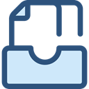 File, mail, miscellaneous, tool, Email, symbol, inbox, interface, symbols, tray DarkSlateBlue icon