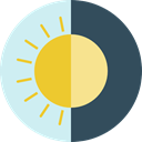miscellaneous, Moon, sun, Day And Night DarkSlateGray icon