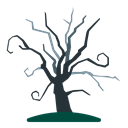 Tree, Dead, halloween, old, Holidays, scary, dry Black icon