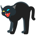 Cat, Animal, pet, halloween, Holidays, scary Black icon