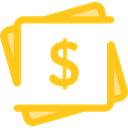Cash, Currency, Business And Finance, Notes, Business, Money Gold icon