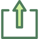 Arrows, upload, outbox, Direction, ui, up arrow, uploading, Multimedia Option DimGray icon