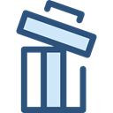 delete, Trash, Bin, Garbage, Can, ui, recycling, Multimedia Option, Ecology And Environment DarkSlateBlue icon