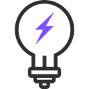 Energy, charge, Idea, electricity, light, lamp, flashligh Black icon