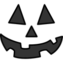 halloween, pumpkin, horror, Terror, spooky, scary, fear Black icon