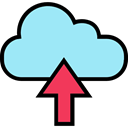 Cloud computing, Data Storage, upload, networking PaleTurquoise icon