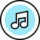 Music And Multimedia, music player, musical note, Quaver PaleTurquoise icon