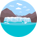 nature, landscape, scenery, glacier LightBlue icon
