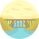 nature, landscape, bridge, scenery LemonChiffon icon