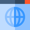 Browser, internet, url, ui, worldwide LightSkyBlue icon