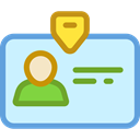 Identity, user, pass, Business, identification, id card LightCyan icon