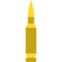 Munition, miscellaneous, bullet, Ammo, weapons Black icon